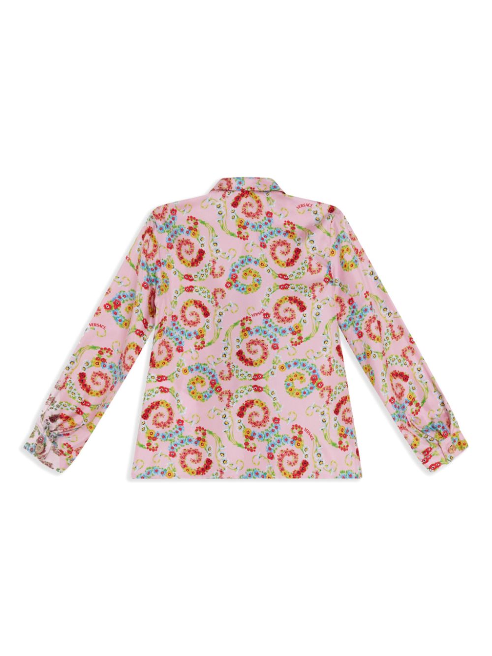 Versace Kids floral-print shirt - Pink