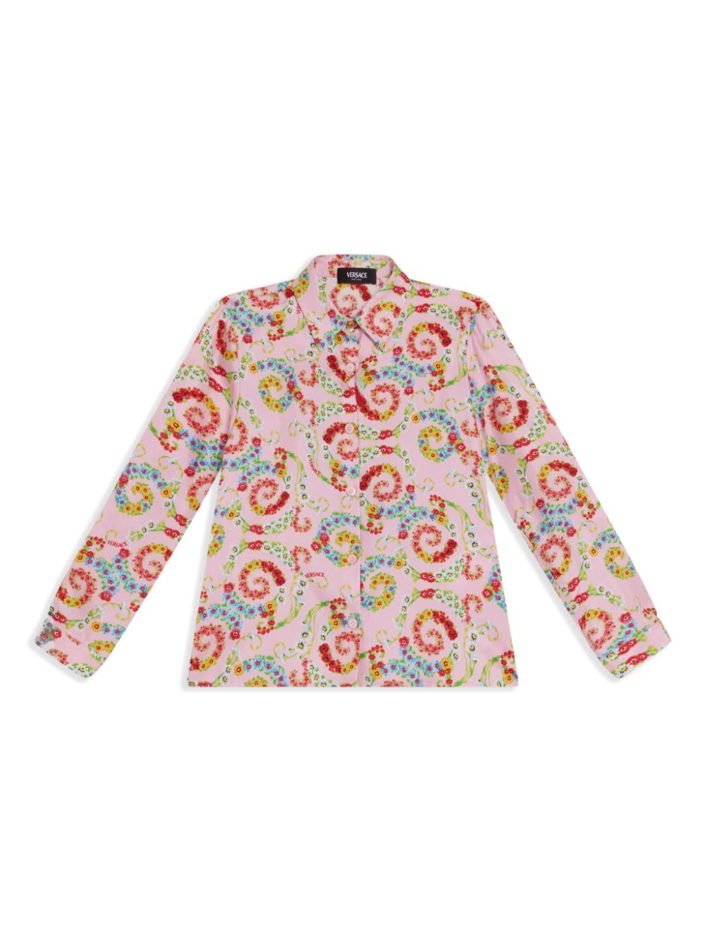 Versace Kids floral-print shirt - Pink