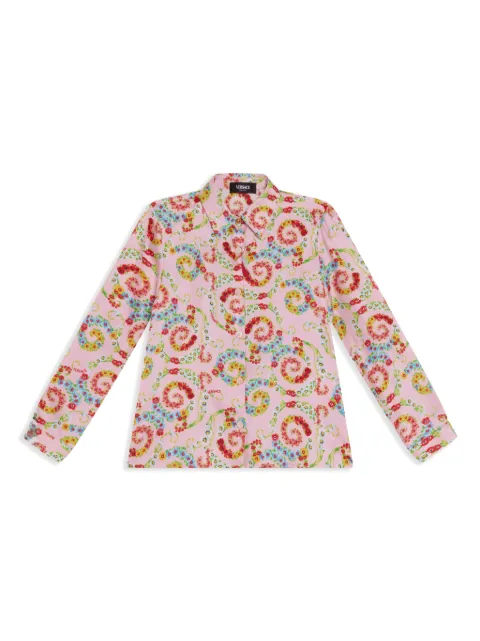 Versace Kids floral-print shirt