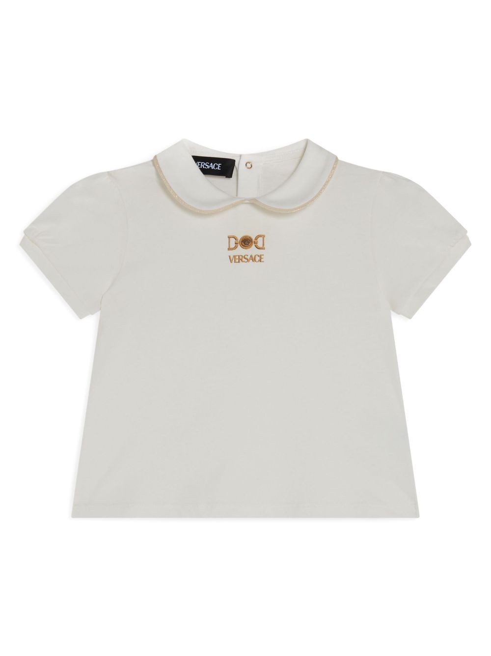 Versace Kids logo-embroidered T-shirt - White