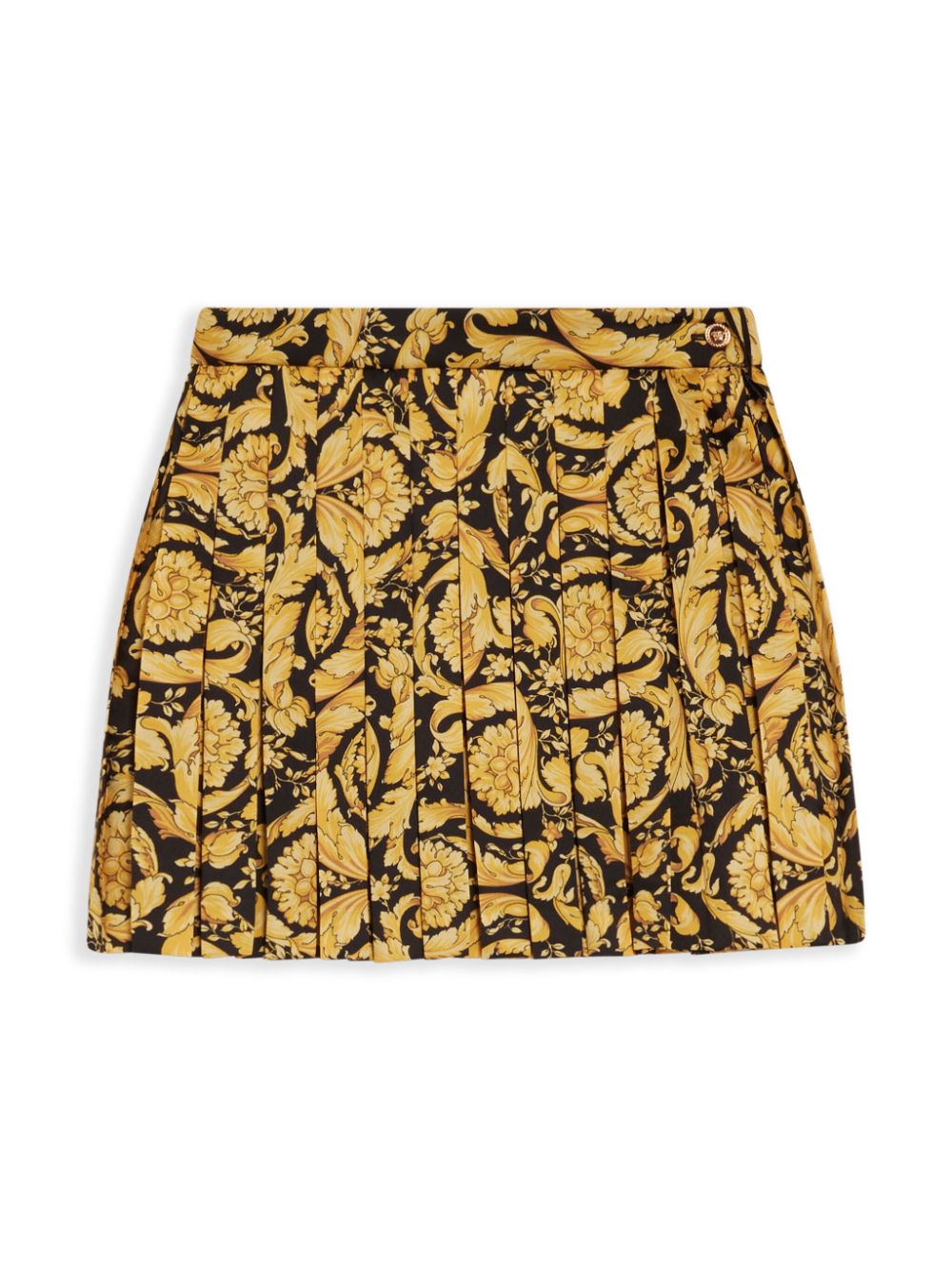 Versace Kids Barocco-print skirt - Yellow