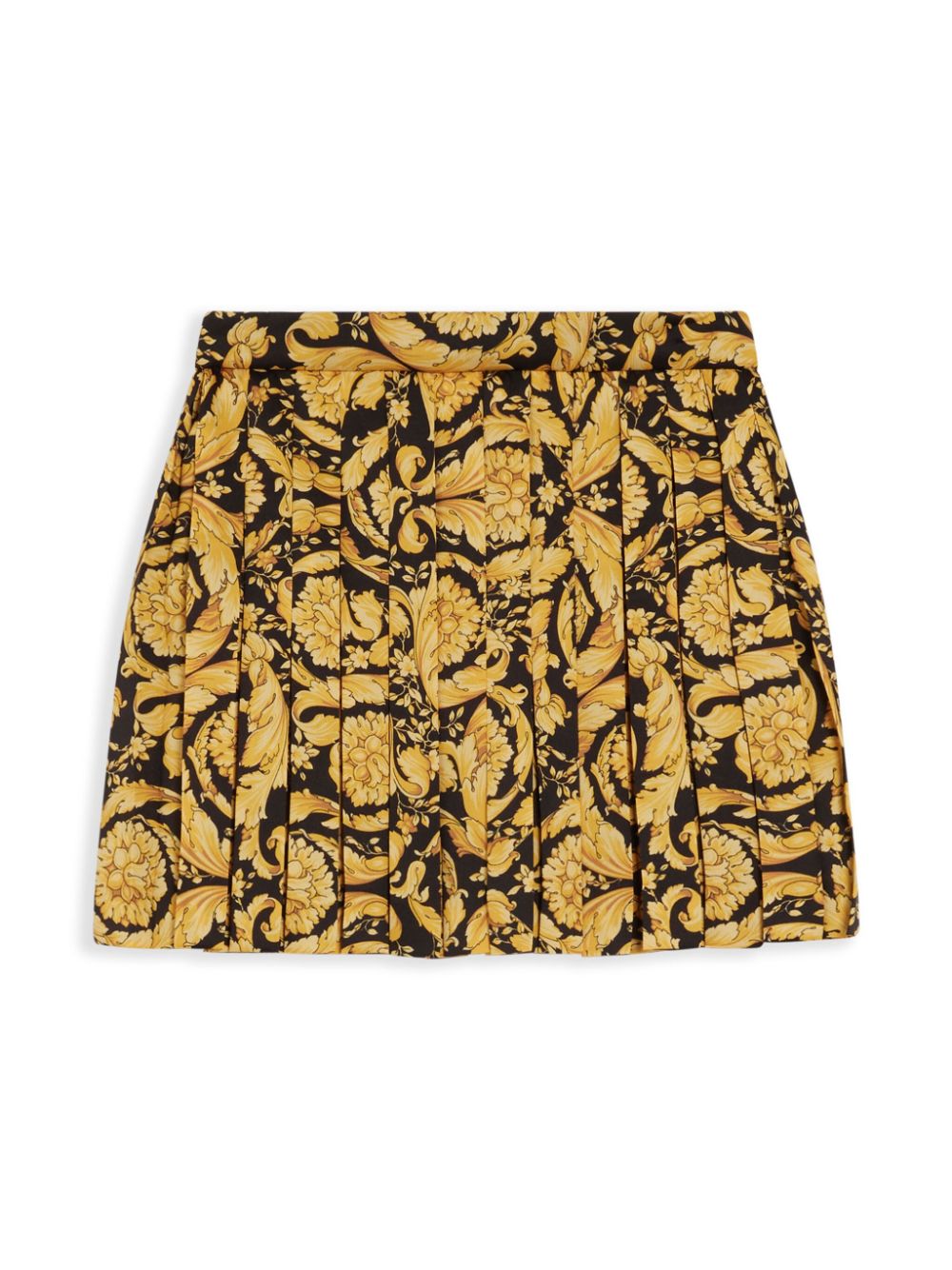 Versace Kids Barocco-print skirt - Yellow