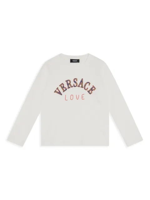 Versace Kids logo-embroidered T-shirt