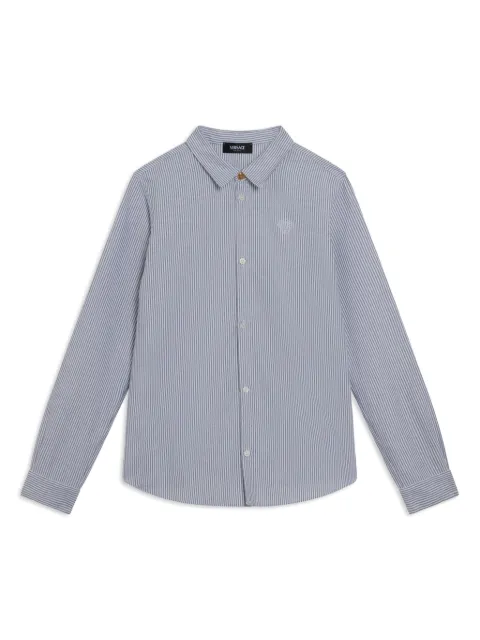 Versace Kids camisa con motivo de rayas y bordado Medusa