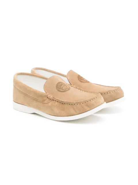 Versace Kids Medusa suede loafers