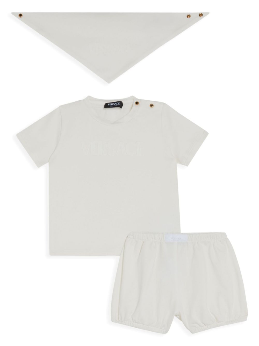 Versace Kids cotton short set - White