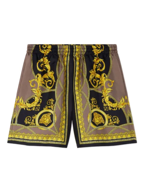 Versace Kids printed silk shorts