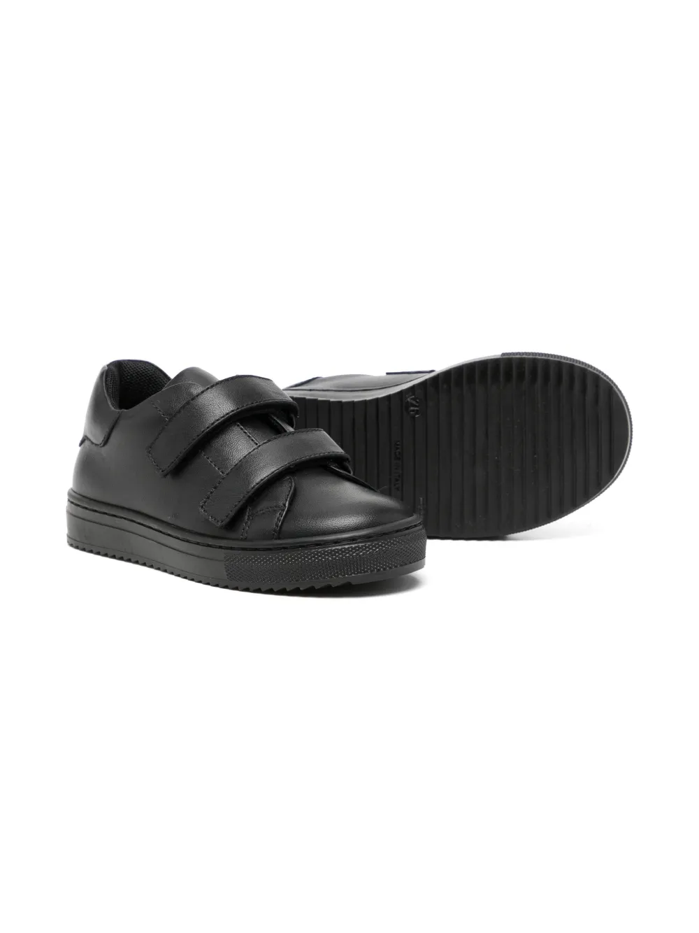 Versace Kids leather sneakers Black