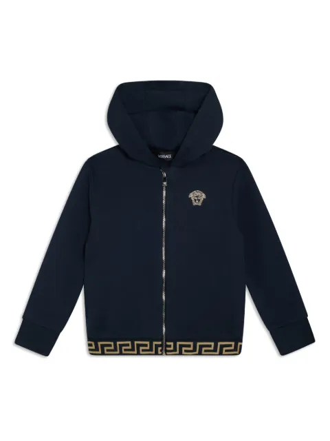 Versace Kids Greca zip-up hoodie