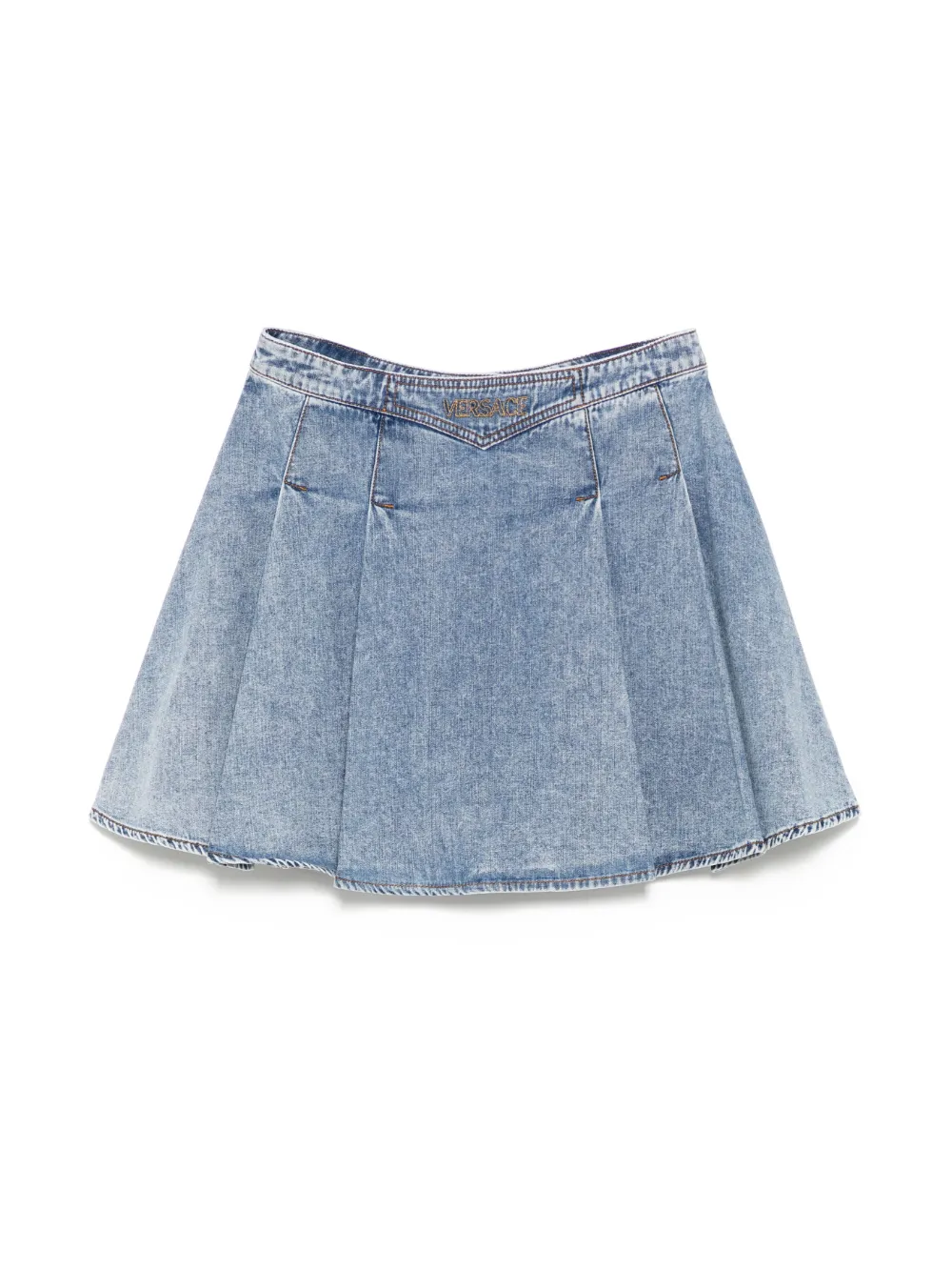 Versace Kids Katoenen denim rok - Blauw