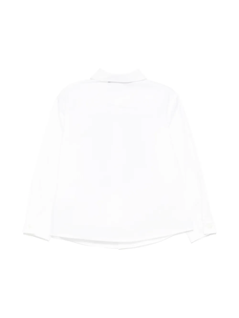 Versace Kids Lang katoenen shirt Wit