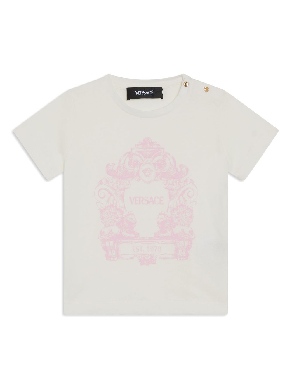 Versace Kids Stemma logo T-shirt - White