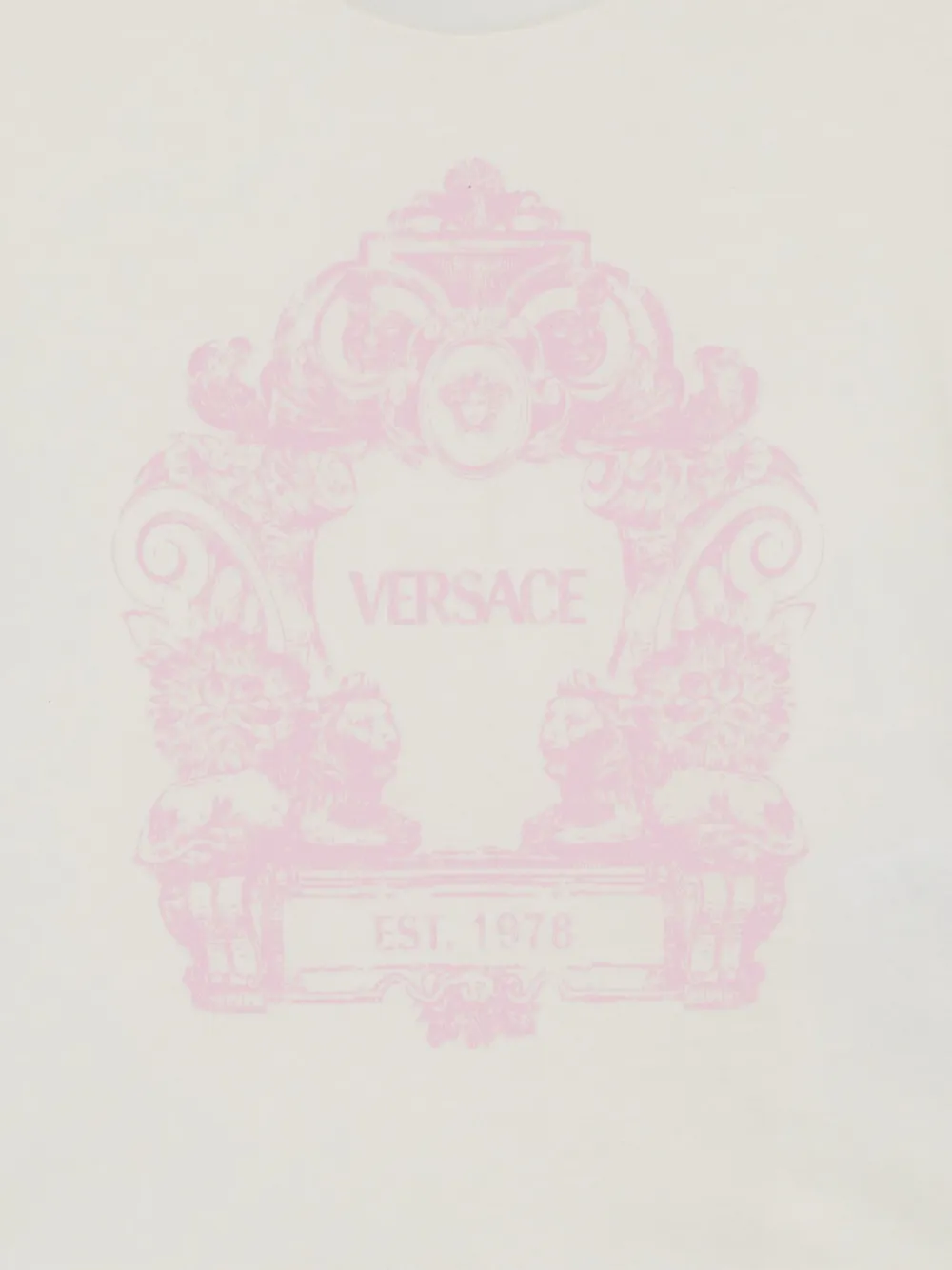 Versace Kids Stemma T-shirt met logo Wit