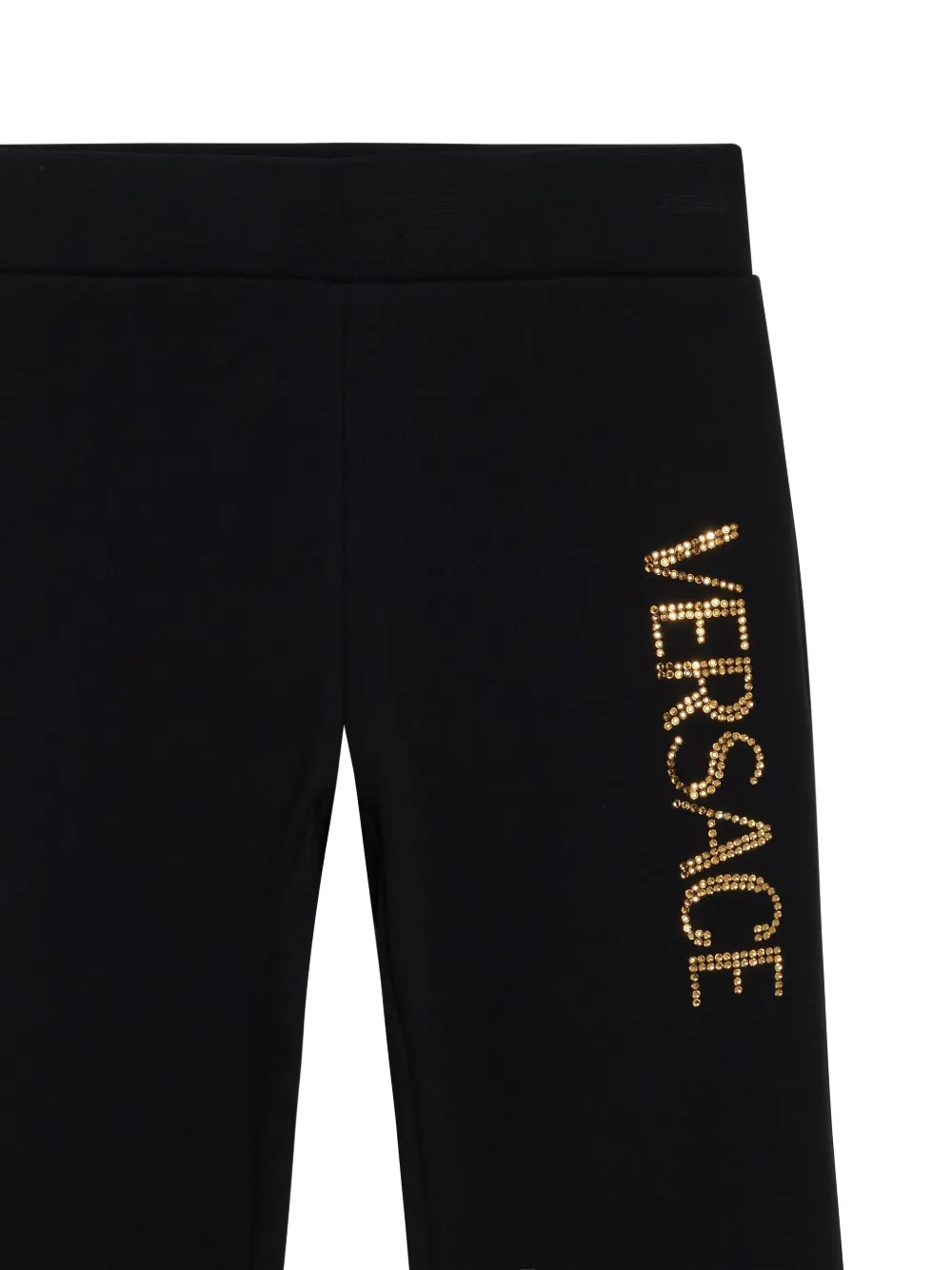 Versace Kids Trainingsbroek verfraaid met logo Zwart