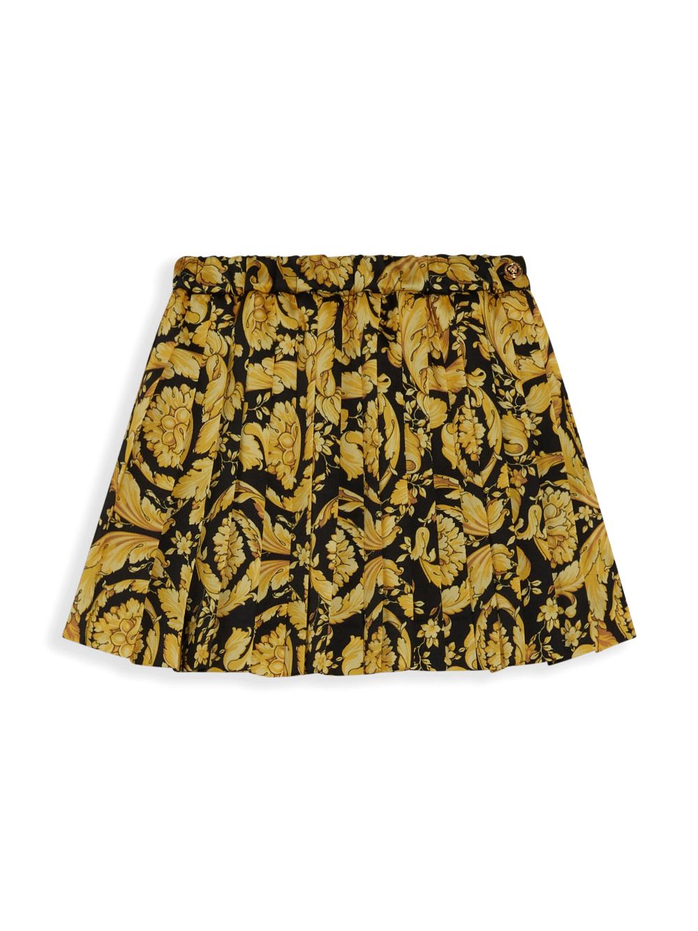 Versace Kids Barocco-print skirt - Yellow