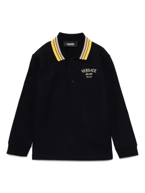 Versace Kids logo-embroidered polo shirt