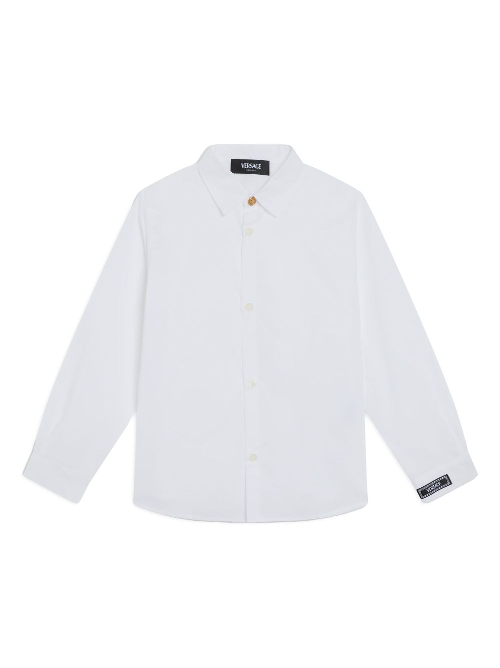 Versace Kids embroidered shirt - White