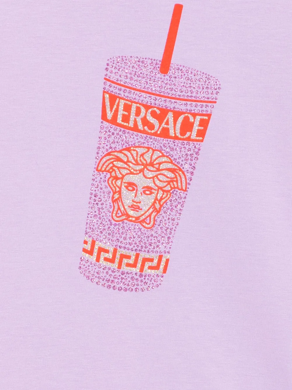 Versace Kids Jurk met print Paars