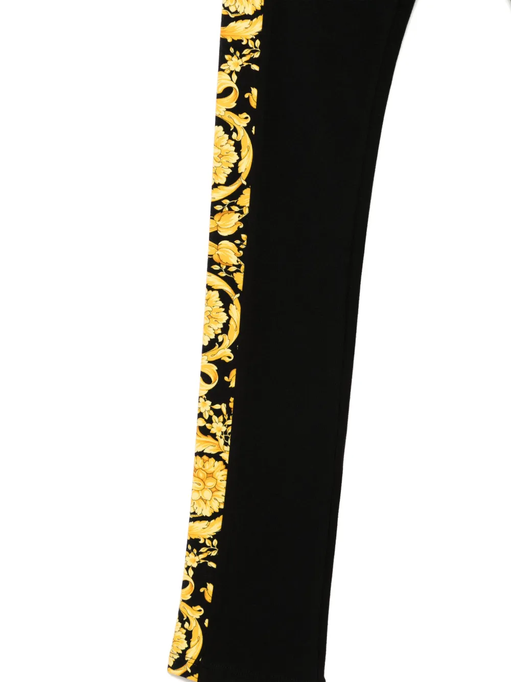 Versace Kids Broek met elastische tailleband Zwart