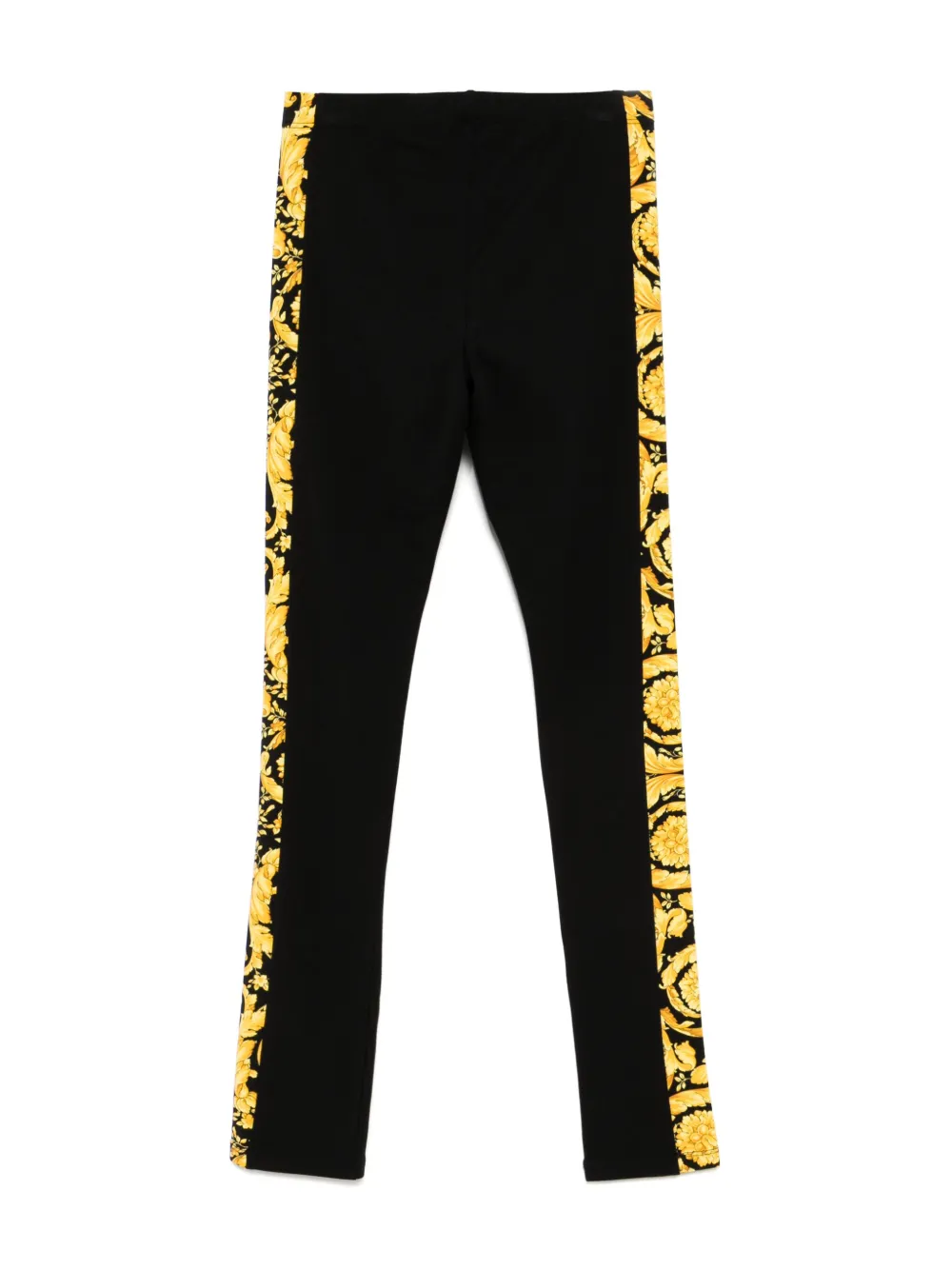Versace Kids Broek met elastische tailleband Zwart