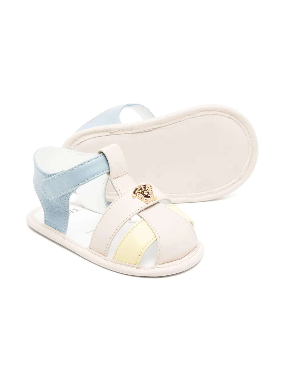 Versace Kids Leren sandalen - Beige