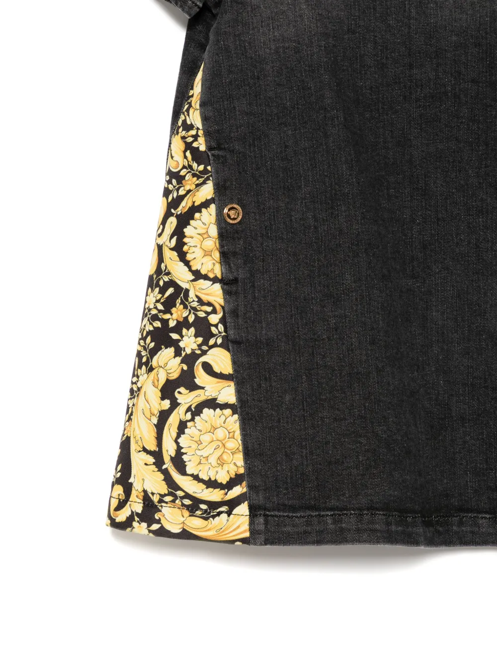Versace Kids Spijkerjurk met korte mouwen Grijs
