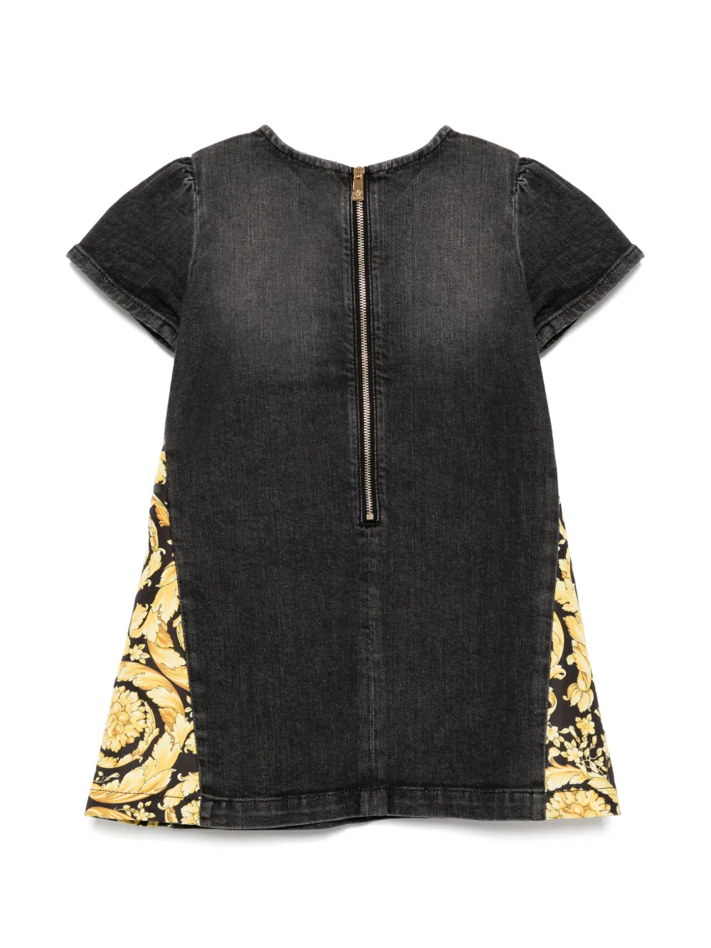 Versace Kids Spijkerjurk met korte mouwen Grijs