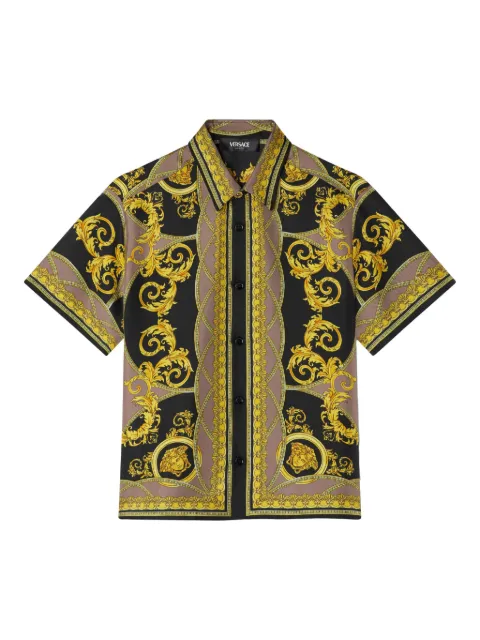 Versace Kids printed silk shirt