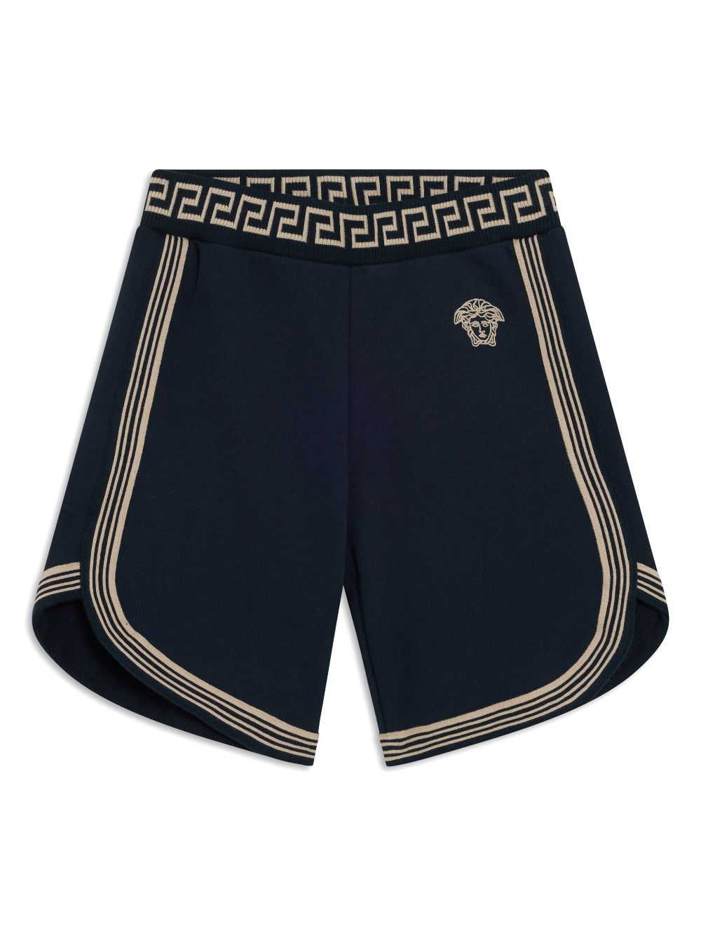 Versace Kids Shorts met Greca-detail Blauw