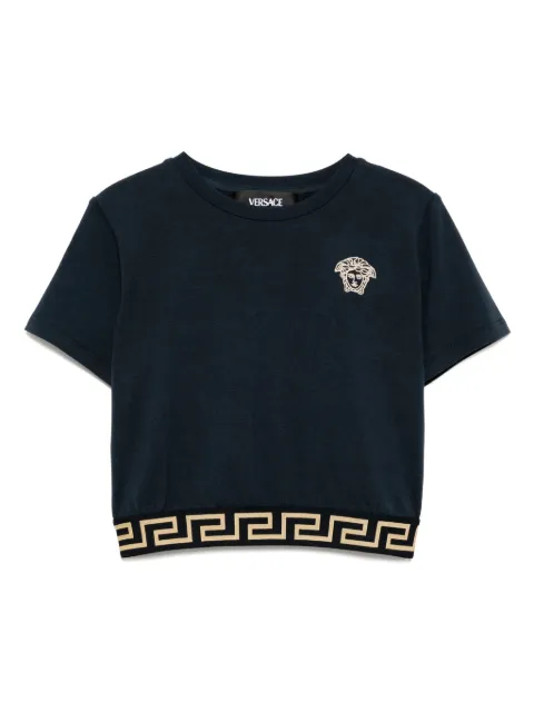 Versace Kids تيشيرت مطرز بشعار الماركة