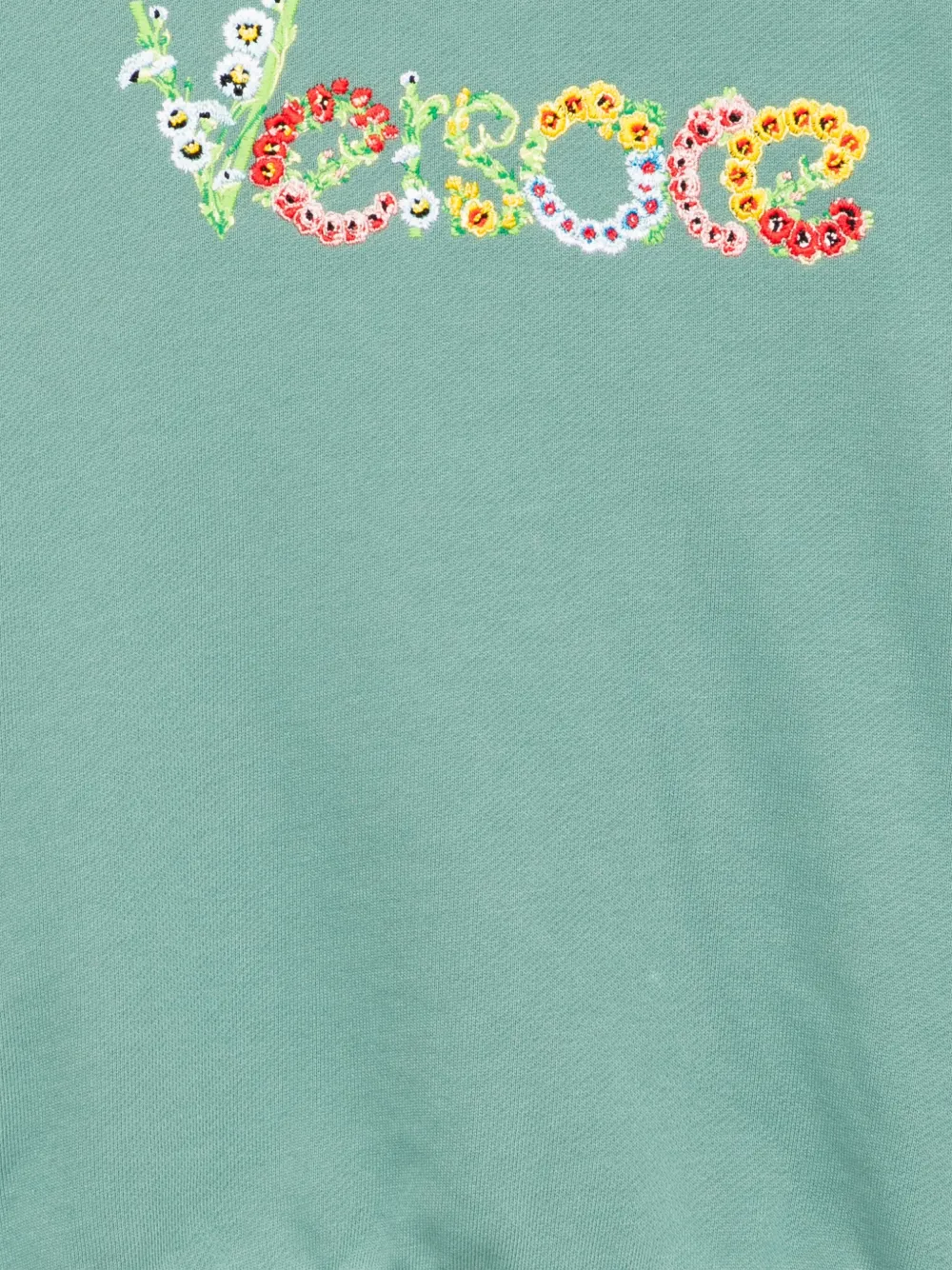 Versace Kids Hoodie met geborduurd logo Groen