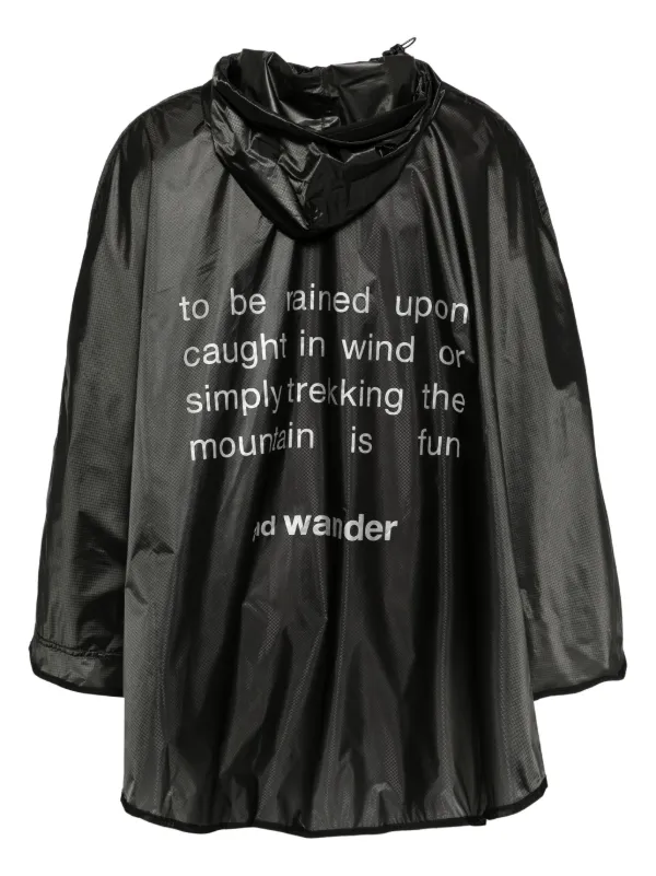 And Wander Sil Poncho | Grey | FARFETCH