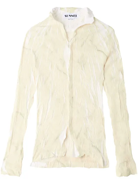 Sunnei camisa con efecto arrugado