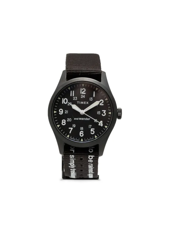 And Wander x TIMEX Expedition North Field Post Solar Black