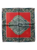 FRANCO BASSI paisley-patterned pocket square - Green