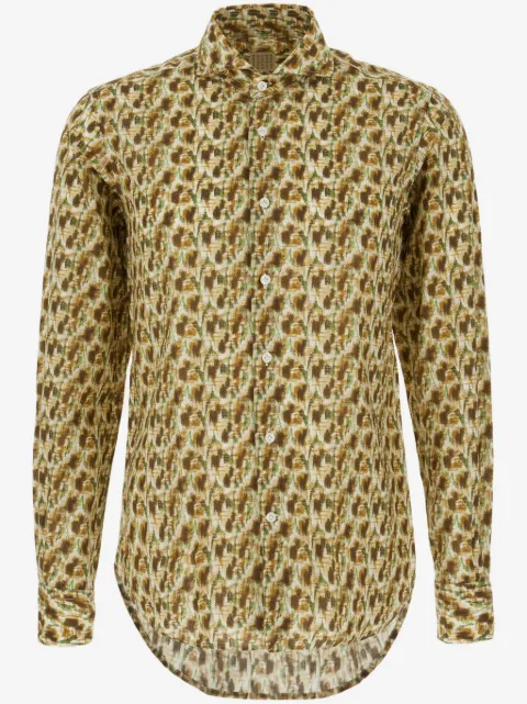 4FF camisa con estampado abstracto
