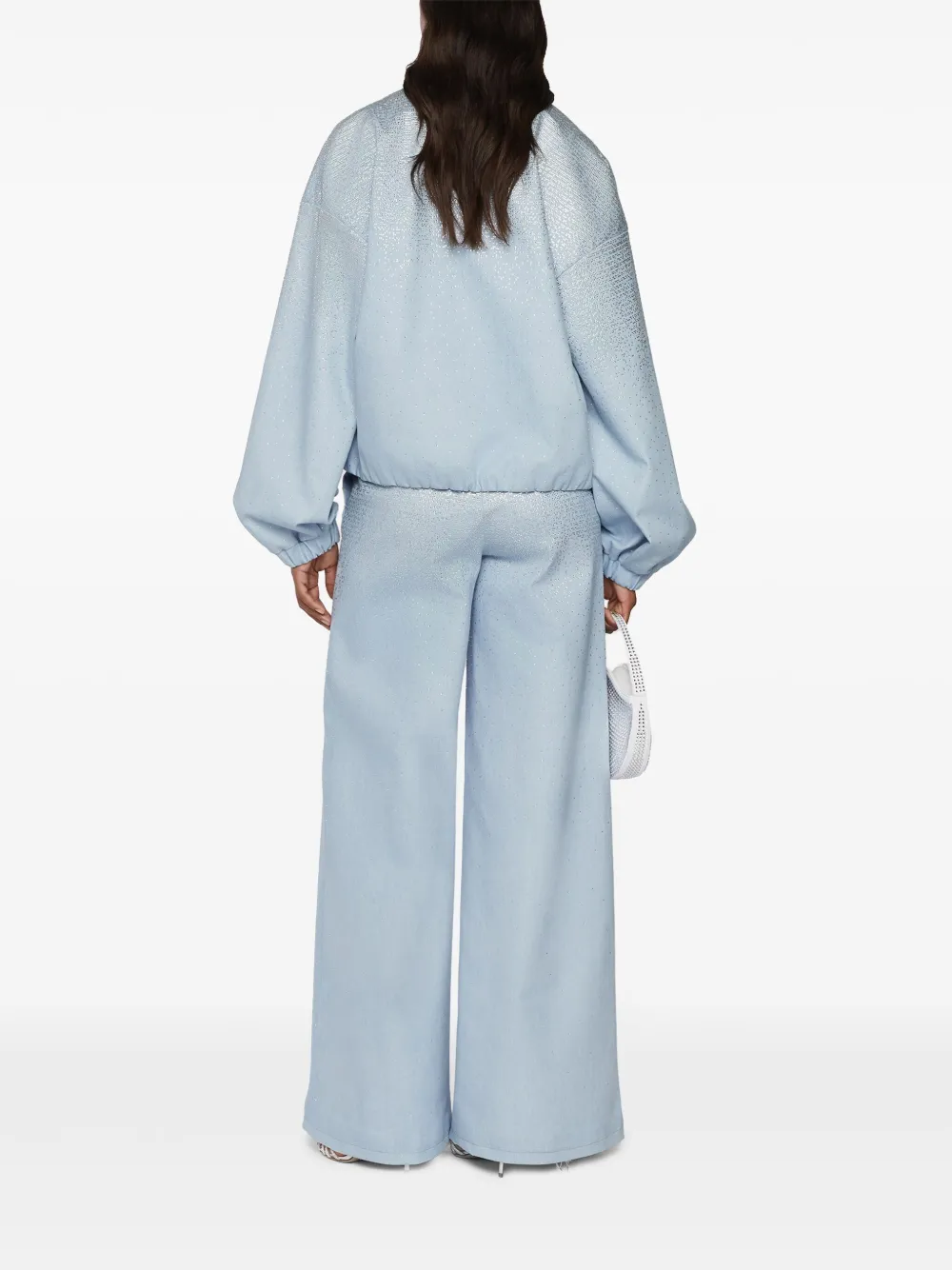 Shop Genny Crystal-embellished Jacket In Blue