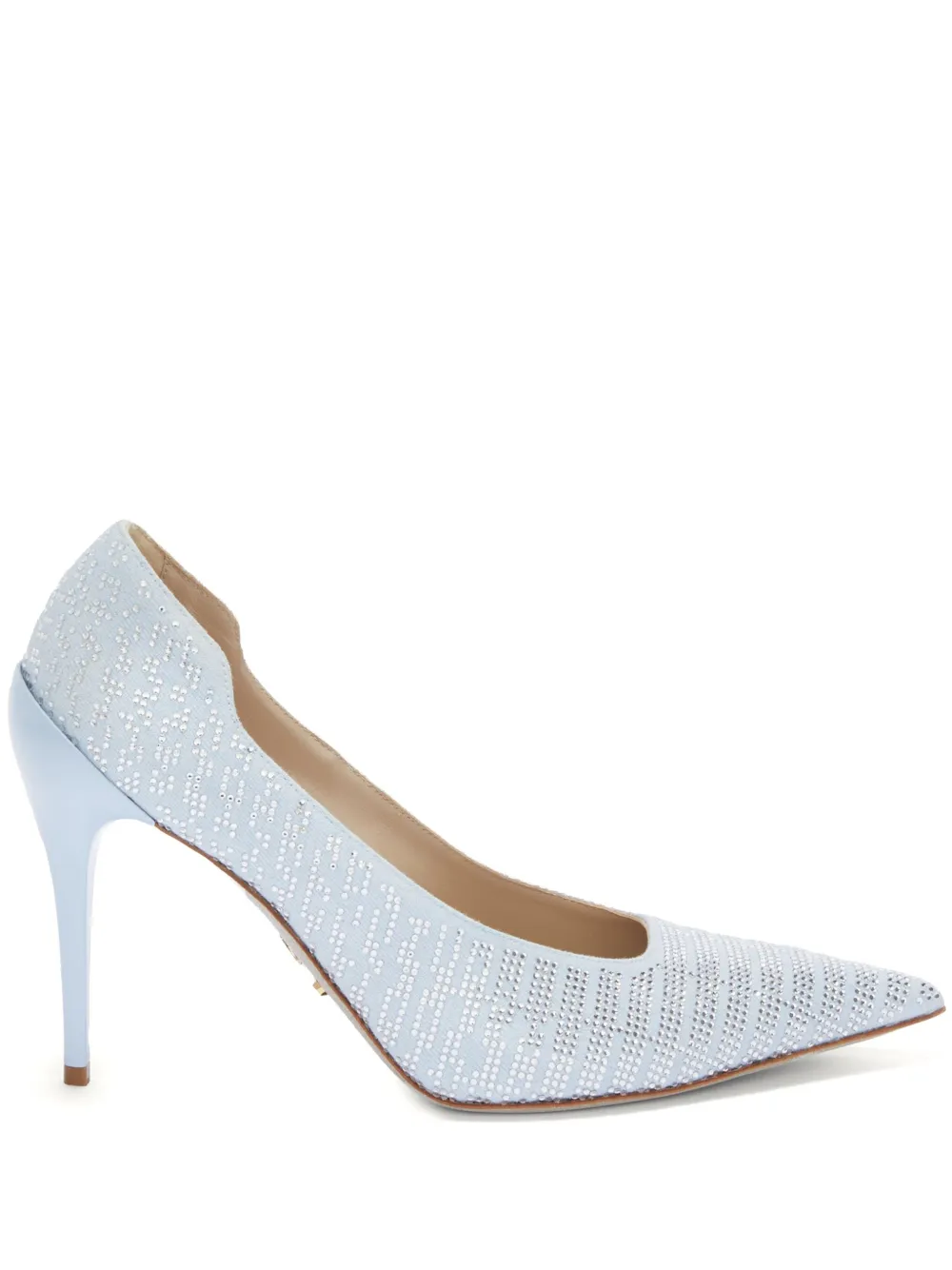 Genny crystal-embellished pumps Blue