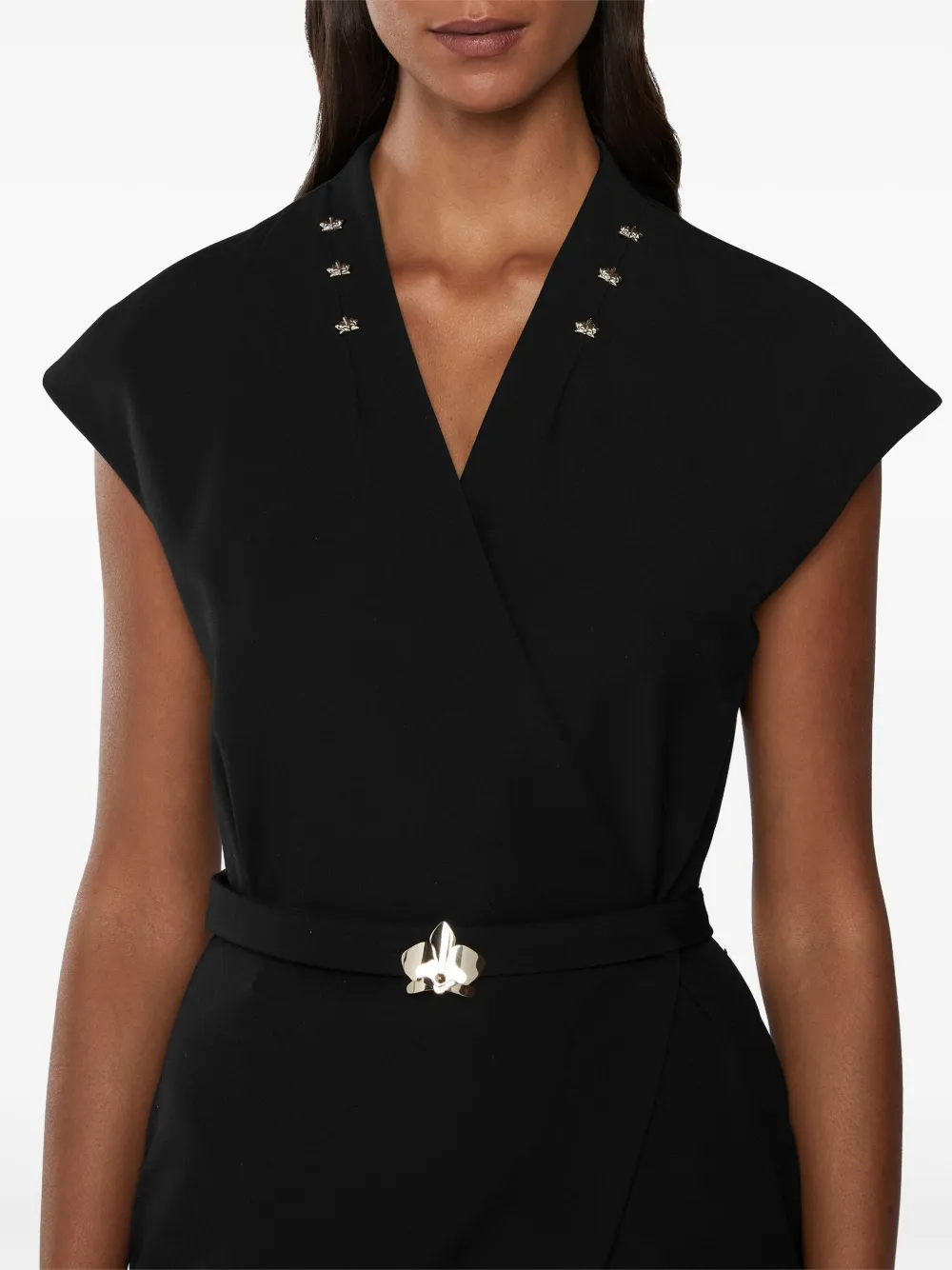 GENNY STUD-EMBELLISHED MIDI DRESS 