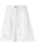 Genny floral lace shorts - White