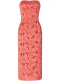 Genny floral midi dress - Red