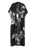 Carine Gilson floral-print silk robe - Black