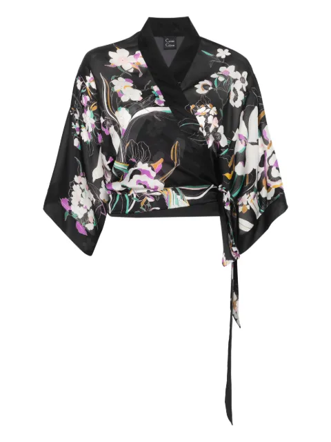 Carine Gilson Shadows of Paradise silk top