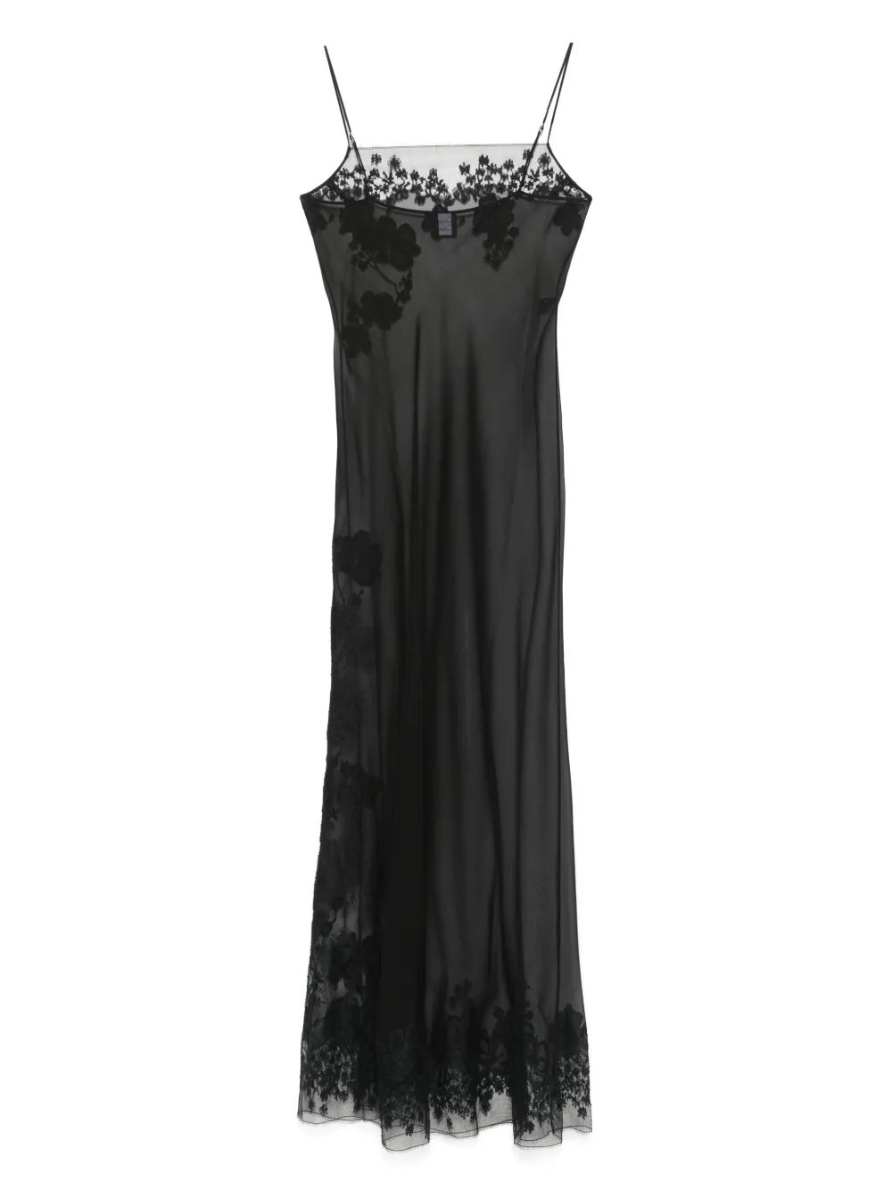 Carine Gilson Organza nachthemd Zwart