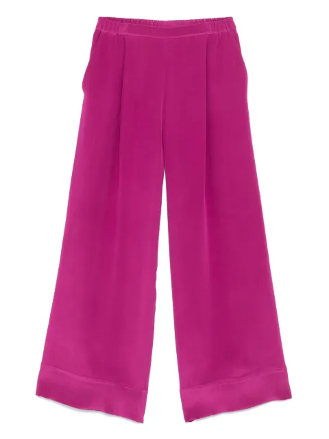 Carine Gilson wide-leg satin pajama trousers