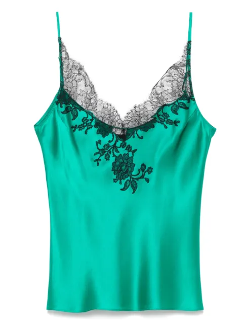 Carine Gilson top de pijama con detalle de encaje