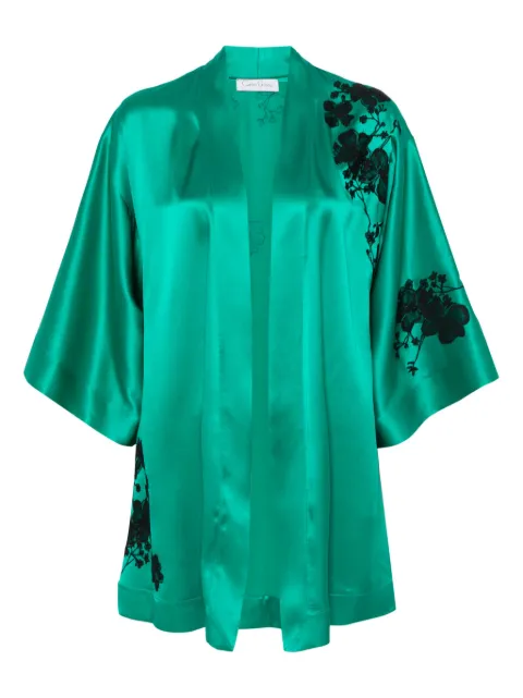 Carine Gilson lace-detailed robe