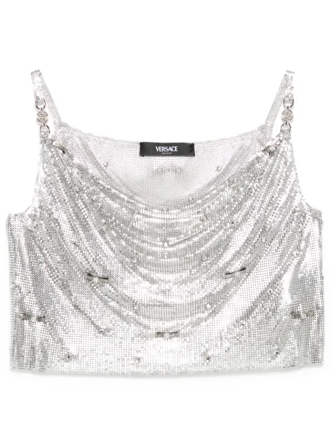 Versace aluminum metal mesh tank top