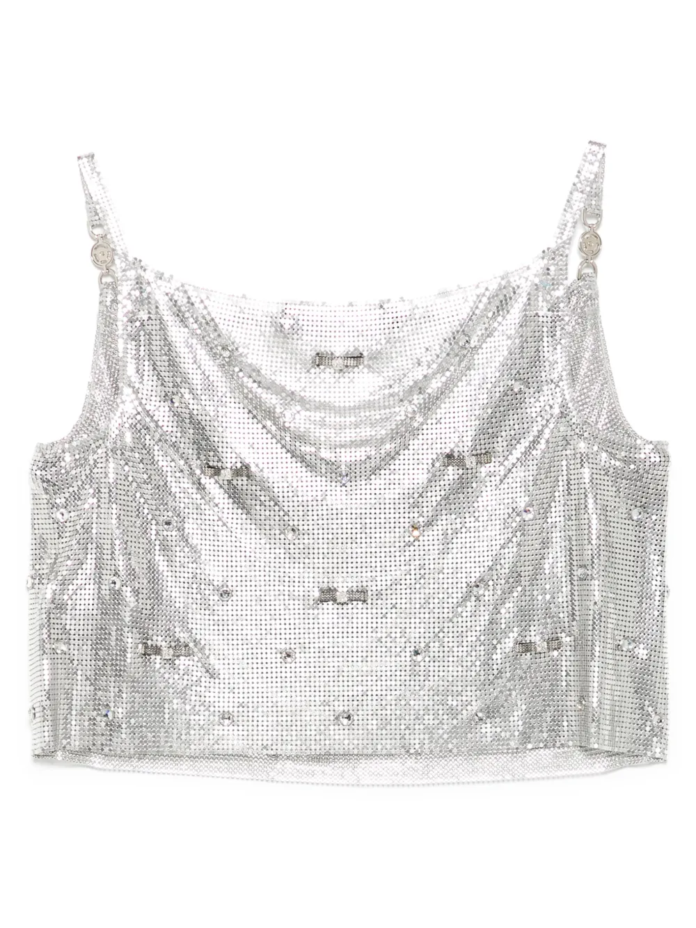 Versace Aluminium metalen mesh tanktop - Zilver