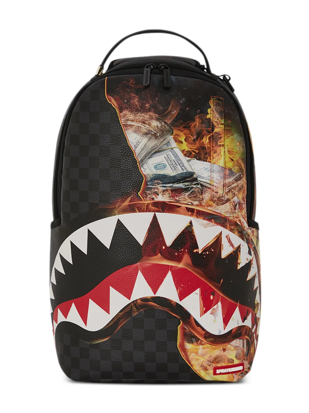 Sprayground Kid Rucksack Mit Shark Check Schwarz FARFETCH DE